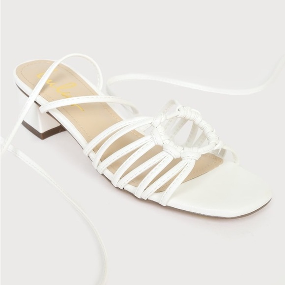 Elegant White Women's Sandals - Picture 5 of 5